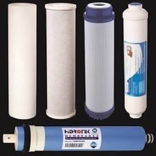 Reverse osmosis filter replacement set with 100 GPD membrane, compatible with Purenex RO systems