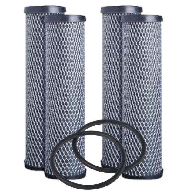 Filters4you Carbon Block Filters – 4 Pack – 10" x 2.5" – Fits GE FXWTC, GXWH04F, GXWH20S