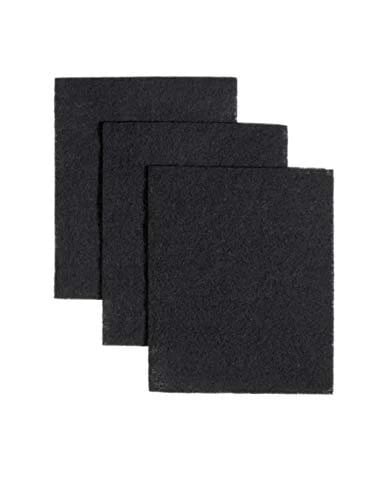 3-pack charcoal range hood filter pads, non-ducted, 7-3/4 x 10-1/2 inches, compatible with BP58 models