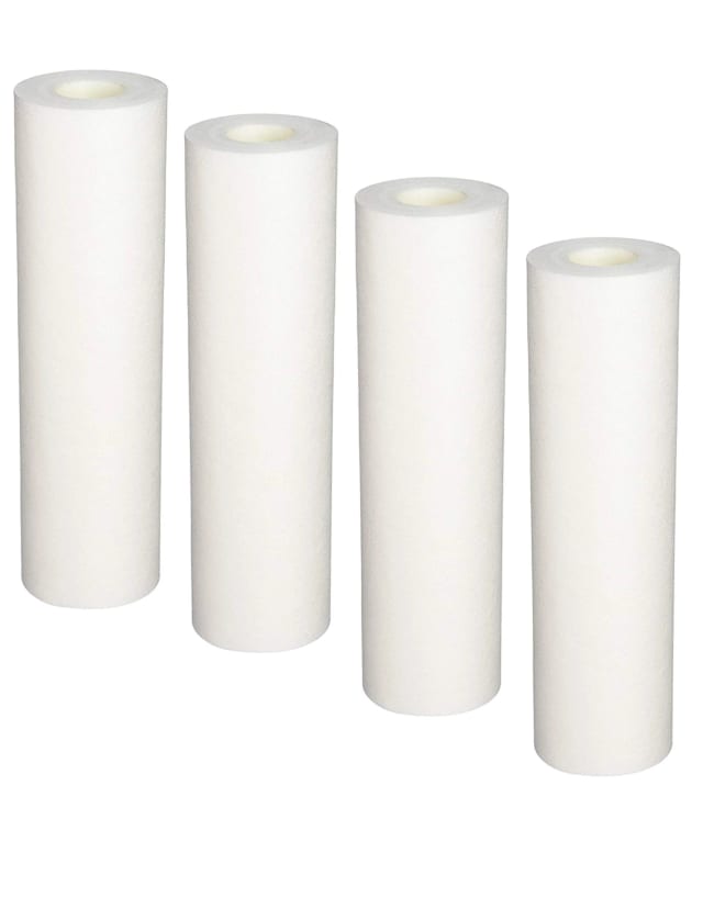 4-pack whole house replacement sediment filter cartridges, compatible with PS1-10C models, white