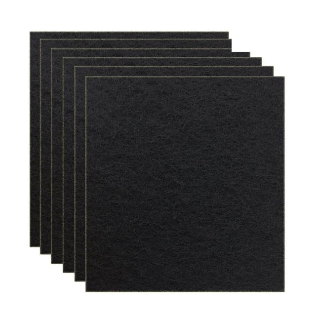 6-pack of activated carbon charcoal filters for cat litter box odor control