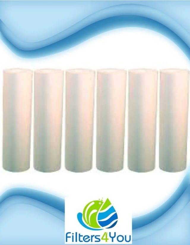 6-pack whole house sediment water filter cartridges, 5 micron, 20 inches, compatible with Pentek DGD-5005-20