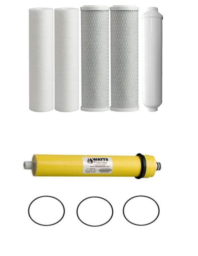 Compatible for Watts Replacement Water Filters for WP5-50 Reverse Osmosis System w/ 50 GPD Membrane 560018