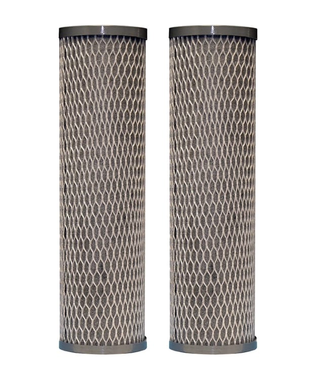2-pack Fibredyne carbon block water filters, compatible with Pentek CFBC-10 255679-43
