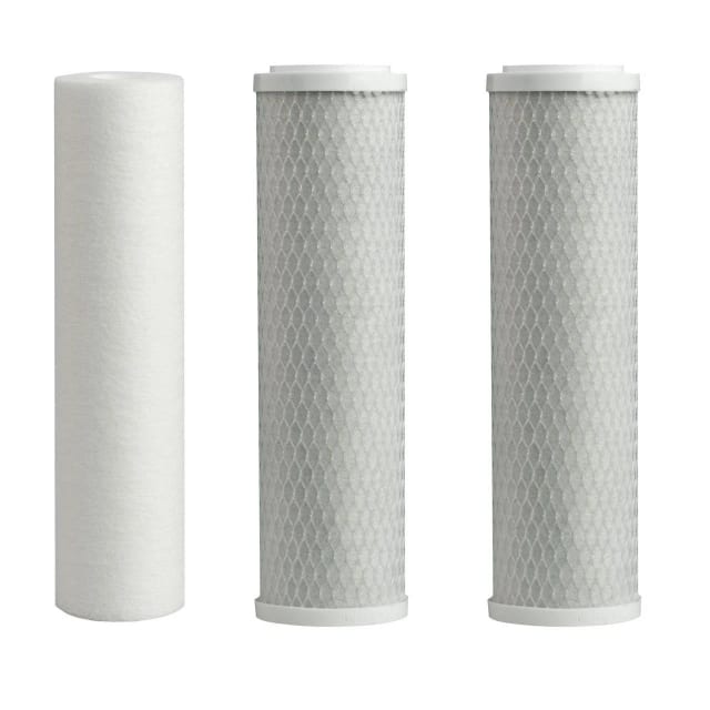 3-pack carbon block whole house replacement water filter cartridges, white, compatible with model 560002
