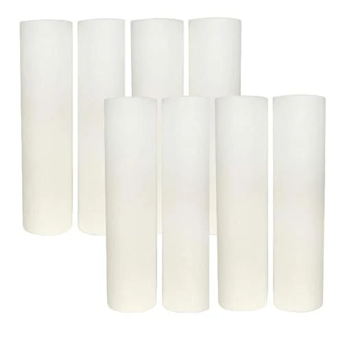 8-pack polypropylene sediment water filter cartridges, 5 micron, 10 inches, compatible with GE GXWH04F pre-filtration systems