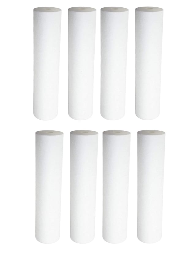 CFS Polypropylene Sediment Filter Cartridges – 8 Pack – 5 Micron – 10" – Fits GE GXWH04F