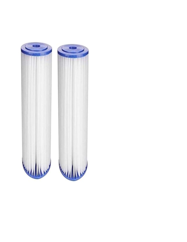 2-pack pleated polyester filter cartridges, 5 micron, 9-3/4 x 2-5/8 inches, compatible with Pentek R30 models