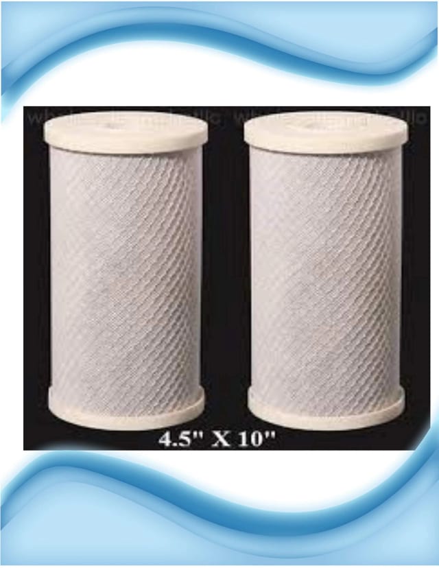 2-pack whole house carbon block water filters, 5 micron, 10 x 4.5 inches, compatible with Pentek EP-BB models