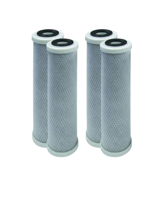 4-pack activated carbon block water filter cartridges, universal 10-inch, compatible with Rainsoft 21179 models