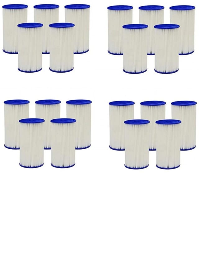20-pack of Big Blue washable pleated sediment water filter cartridges, 4.5 x 10 inches, 5 micron