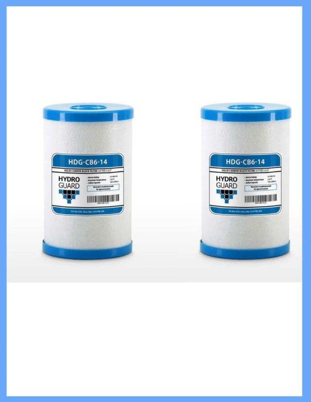 2-pack carbon block filters, compatible with Hydro Guard HDG-CB6-14