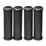 4-pack carbon-wrapped standard filter cartridges, compatible with OmniFilter TO3-DS3-S06 systems