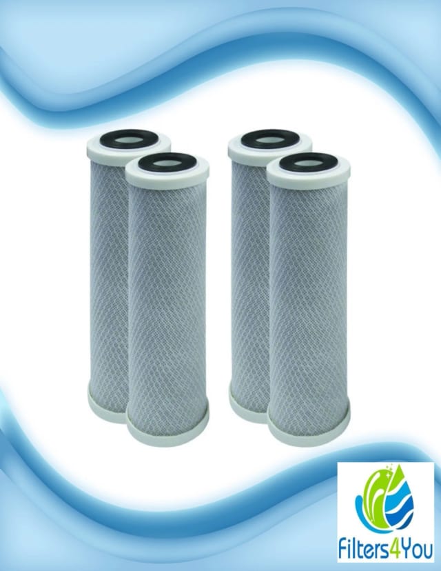 Carbon block filter cartridge compatible with Coralife Pure Flo II reverse osmosis systems, models 76000, 76001, 7600