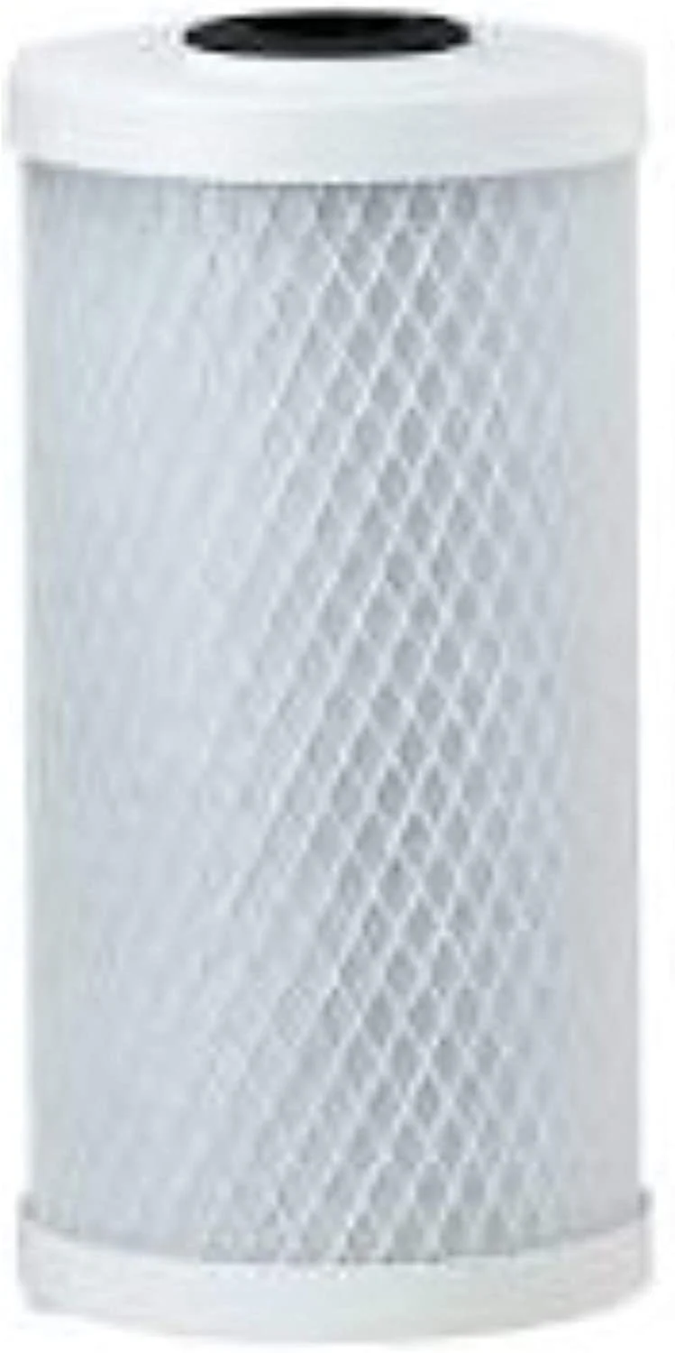 Carbon block whole home water filter, universal fit, compatible with EcoPure EPW4C and most major brand systems