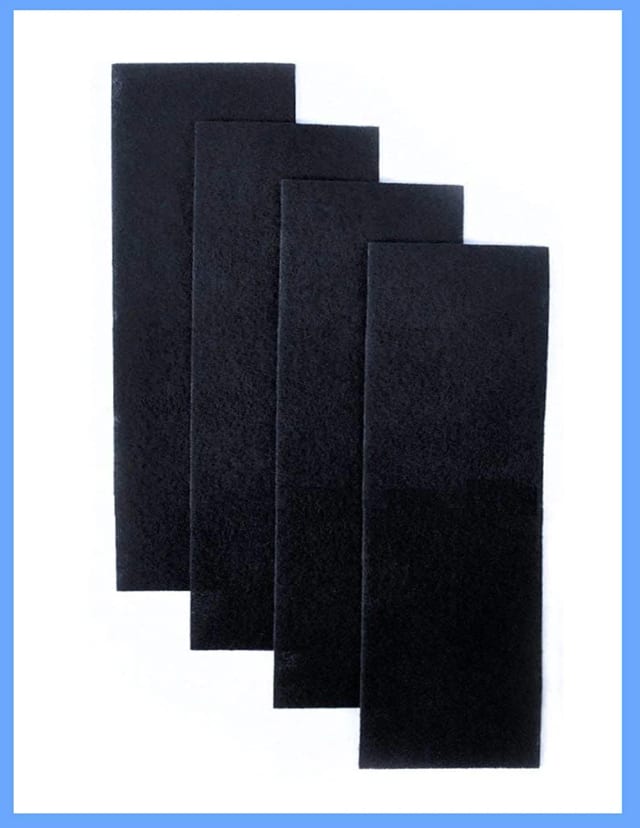 4-pack activated carbon pre-filters, 4.8 x 19.25 inches