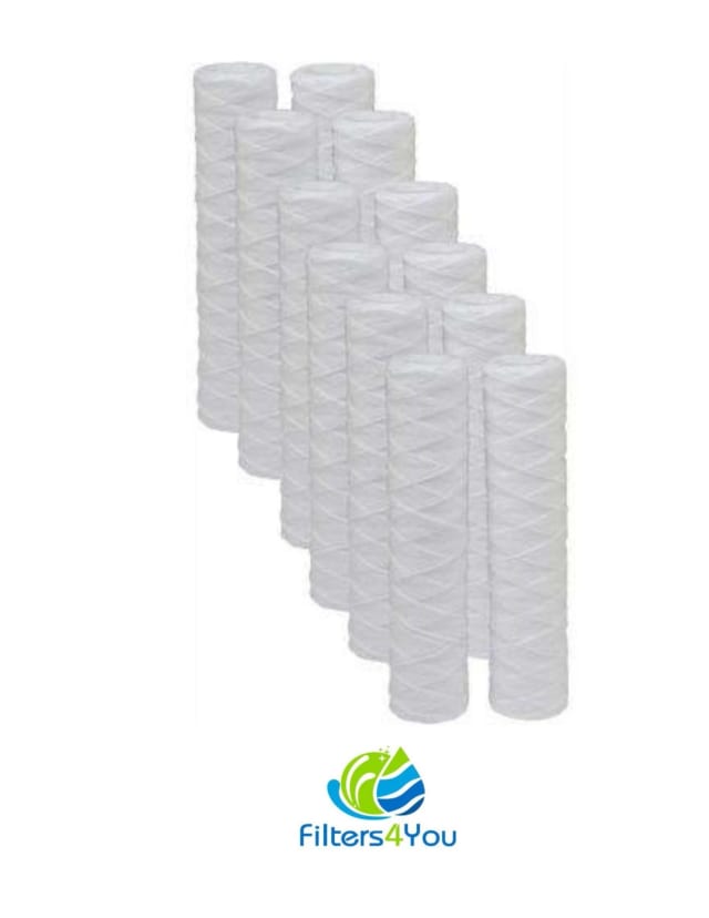 12-pack string-wound sediment filter cartridges, compatible with RS2-SS