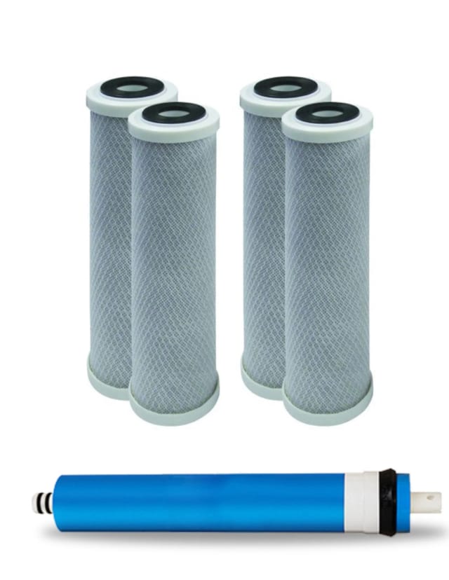 Fits GE FX12P / FX12M – RO Pre & Post Filter Set with 50 GPD Membrane, Set of 5 Filters
