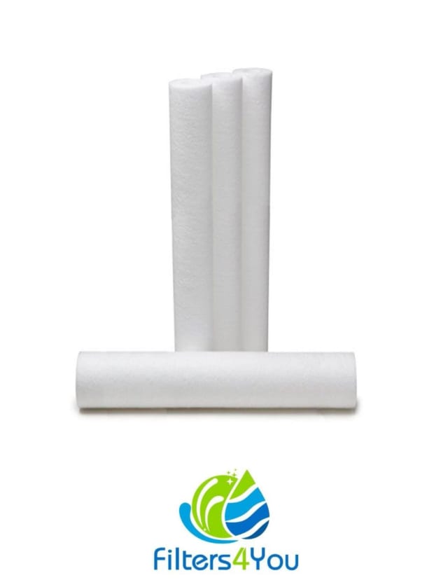 4-pack pre-filter replacement cartridges, 20 inches, compatible with Supera SPRF-10