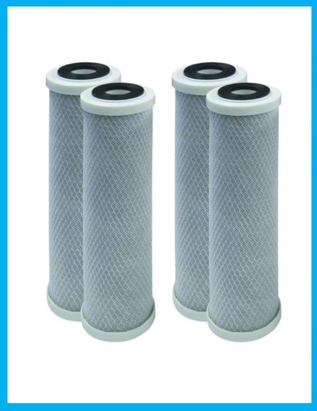 4-pack carbon block undersink water filter cartridges, compatible with Omni CB3