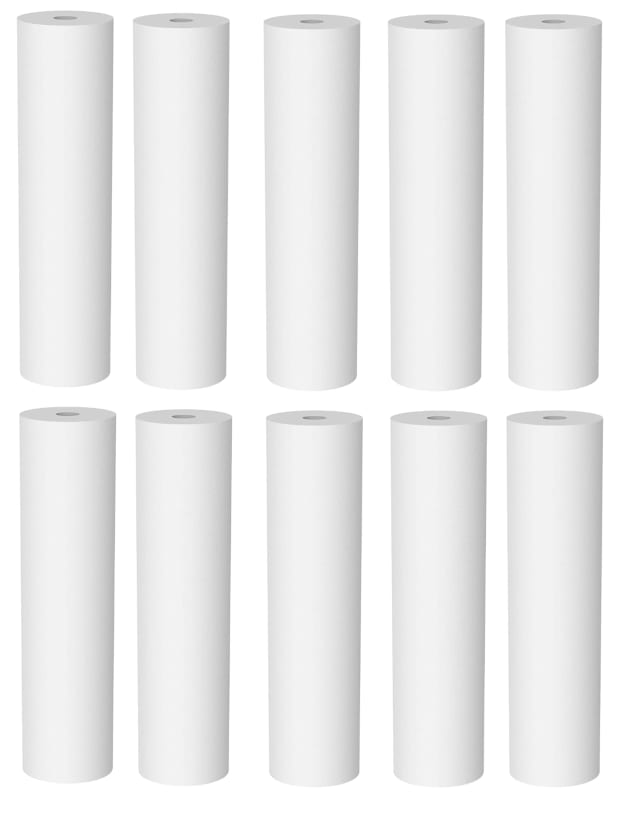 10-pack Big Blue gradient density sediment water filters, 5 micron, 4.5 x 20 inches, compatible with DGD-5005-20