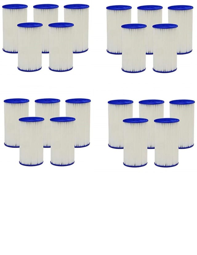 20-pack Big Blue pleated washable sediment water filter cartridges, 5 micron, 4.5 x 10 inches