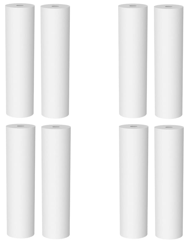 8-pack Big Blue gradient density sediment water filters, 5 micron, 4.5 x 20 inches, compatible with DGD-5005-20