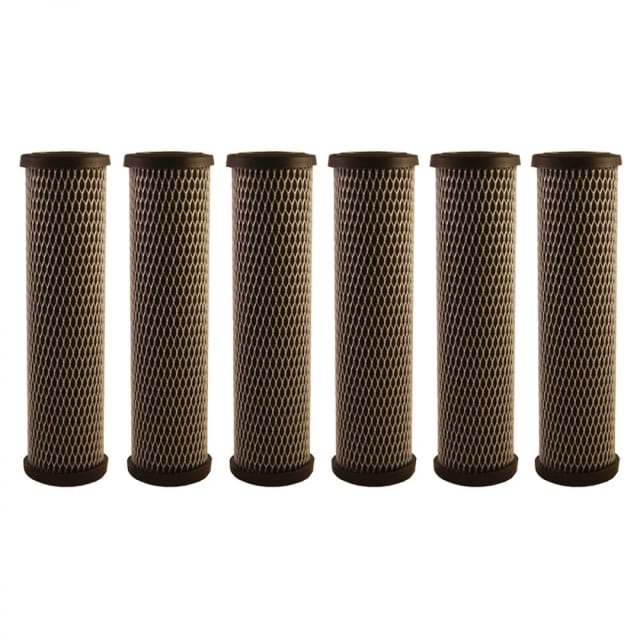 6-pack whole house carbon water filters, 5 micron, 10 x 2.5 inches, compatible with OmniFilter TO1SS