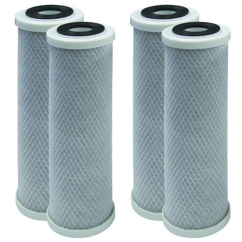 4-pack undersink water filter replacement cartridges, compatible with Whirlpool WHKF-DB1