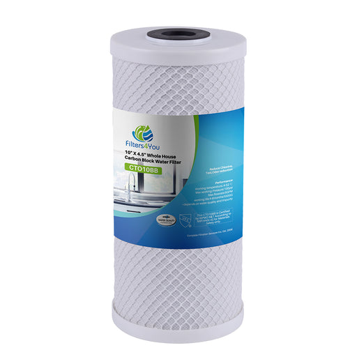 CFS – 1 Pack Activated Carbon Water Filters Cartridge Compatible with ICP-S-CTO10BB GE FXHTC, RFC-BBSA,W50PEHD, GXWH35F, R50-BB – 10" x 4.5",5-Micron