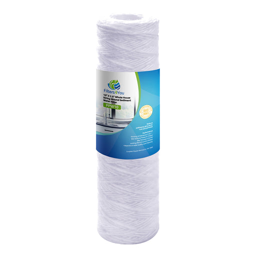 Shelco MS10FP5-B-T 10 Inch 2 1/2 Inch 5 String Wound Polypropylene Sediment Cartridge