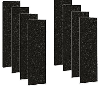 CFS – Premium Carbon Activated PreFilter Compatible with FLT4825, AC4800 for HW Air Purifier. Precision–Removed Odor and VOCs - Charcoal Air Filter Sheet – Black, Pack of 8