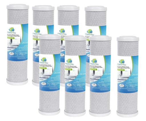 CFS Carbon Block Water Filters – 8 Pack – 10" – Fits GE GXWH04F