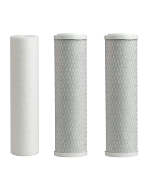 CFS – 3 Pack Replacement Filter kit Includes Sediment & Carbon Block Cartridges Compatible with Olympia Water Systems, OROS-50, OROS-80 Models – 3 Stage Water Filtration – 5 Micron – 10" Cartridge