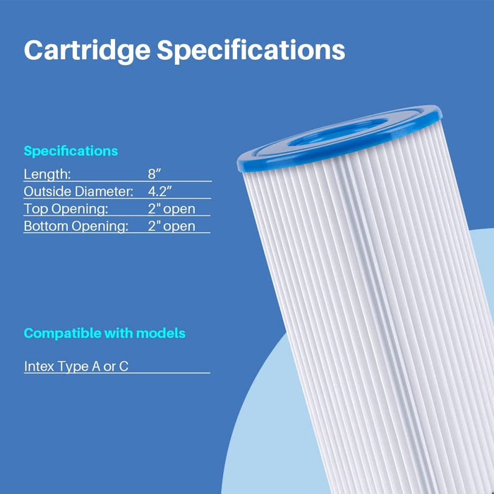Filters4you - F4Y- PLF-INTA Pool Filter Compatible with 28603EG, 28637EG, 28635EG, 28671EG, 58603E, 58604E, 56635E, 56636E, 56638E & 58623 Filter Pumps or Krystal Clear Filter Cartridges