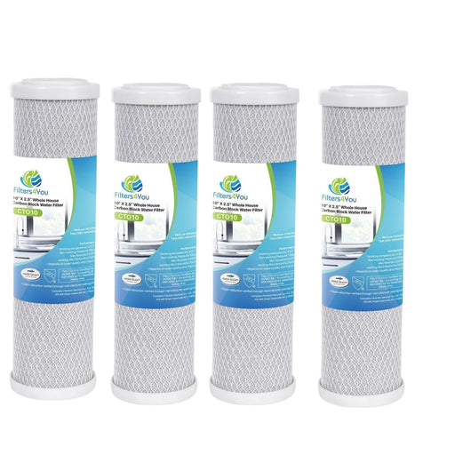 CFS Carbon Block Water Filter Cartridges – 4 Pack – 5 Micron – Fits Watts WCBCS975RV