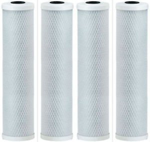 CFS – 4 Pack Carbon Block Water Filter Cartridges Compatible with CB-25-1005 Models – Remove Bad Taste & Odor – Whole House Replacement Water Filter Cartridge, 5 Micron, White