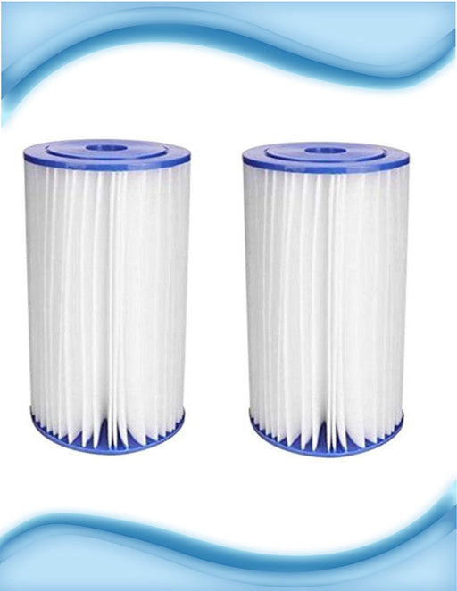 CFS – 2 Pack Sediment Pleated Water Filter Cartridges Compatible with SPC-45-1010 Models – Remove Bad Taste & Odor – Whole House Replacement Filter Cartridge, 10 Micron - 4.5" x 10", White