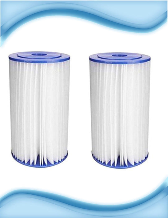 CFS – 2 Pack Sediment Pleated Water Filter Cartridges Compatible with SPC-45-1010 Models – Remove Bad Taste & Odor – Whole House Replacement Filter Cartridge, 10 Micron - 4.5" x 10", White