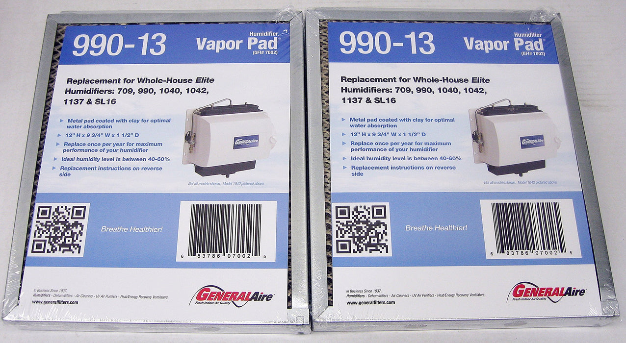 GeneralAire 990-13 Humidifier Water Pad – 2 Pack