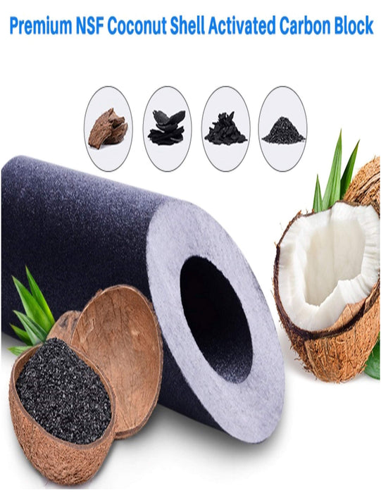 CFS – 4 Pack Universal Compatible Reverse Osmosis Filter Replacement Set – Remove Bad Taste & Odor – Whole House Replacement Water Filter Cartridge- White