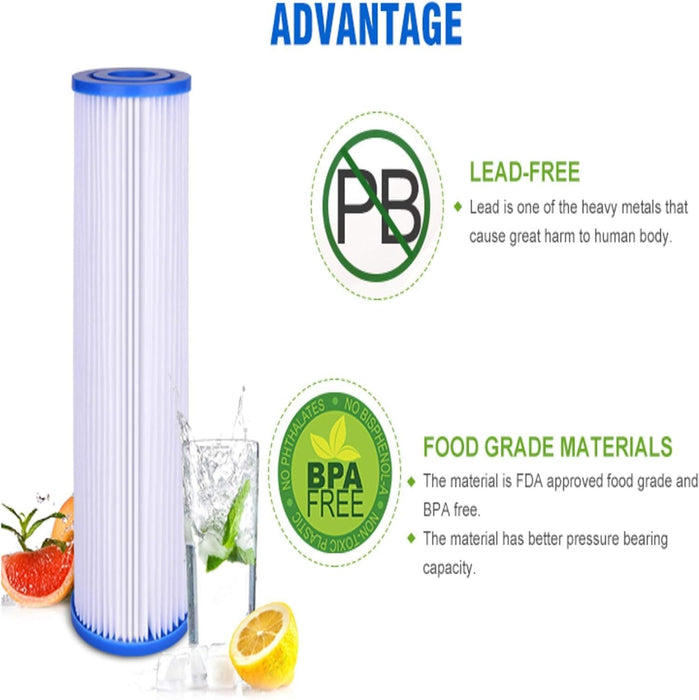 CFS Pleated Sediment Filters – 2 Pack – 5 Micron – 20 x 4.5 – Fits ECP5-BB, AP810-2