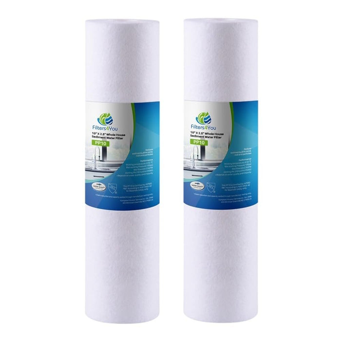 CFS – 2 Pack Sediment Water Filter Cartridges Compatible with GE FXUSC, GXWH01C, GXWH08C Models – Removes Bad Taste and odor – Whole House Replacement Filter Cartridge – 5 Micron – White