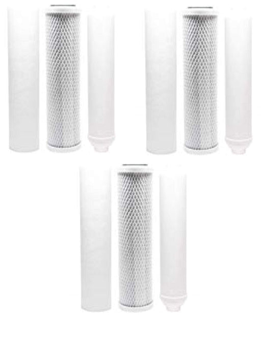 CFS – 3 Pack Replacement Water Filter Kit Includes Carbon Block, PP Sediment, & Inline Filter Cartridges Compatible with Rainsoft 9596 Reverse Osmosis Systems Models – Removes Bad Taste & Odor