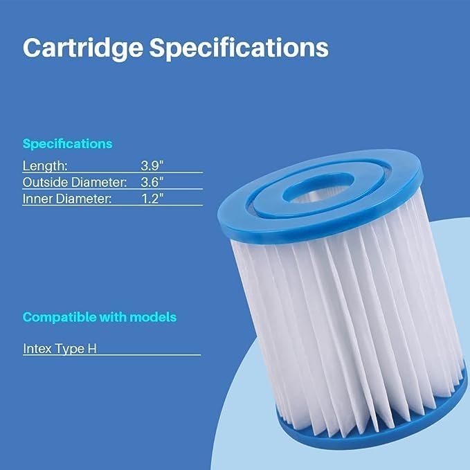 Filters4you- F4Y- PLF-INTH Pool Filter Replacement for 28111, 28111CA, 28111EH, 28121, 28121EH, 28125EH, 28201, 28201EH, 28601EG, 28701EH, for Filter Pumps 28601/28602 Filter Cartridges