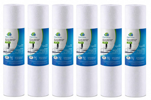 CFS Sediment Water Filters – 6 Pack – 1 Micron – 10" x 2.5" – Fits EV953440, EC110
