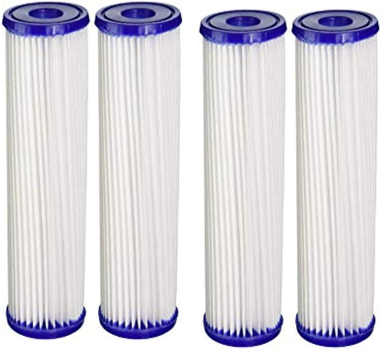 CFS Pleated Water Filter Cartridges – 4 Pack – 30 Micron – 10" x 2.5" – Fits HDX HDX2PF4