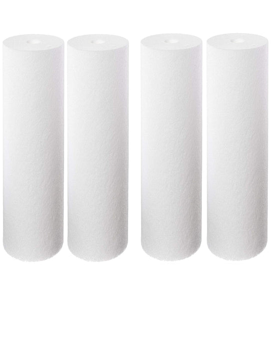 CFS – 4 Pack Sediment Water Filter Cartridges Compatible with SDC-25-1010 Models – Remove Bad Taste & Odor – Whole House Replacement Water Filter Cartridge - 10 Micron- White