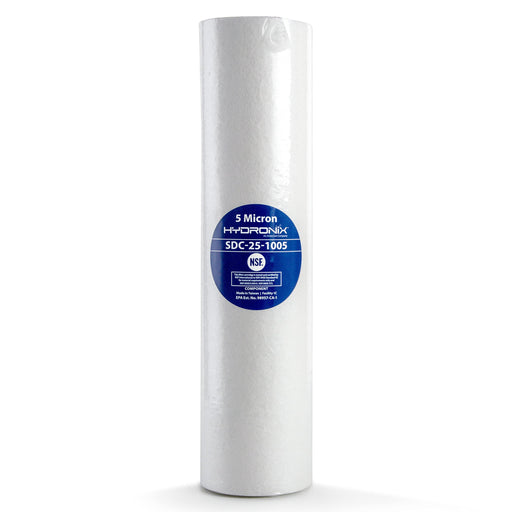 Hydronix SDC-25-1005 Sediment Water Filter Cartridge – 1 Pack – 5 Micron – 2.5" x 10"