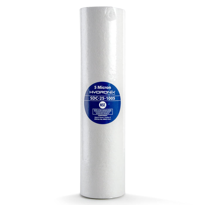 Hydronix SDC-25-1005 Sediment Water Filter Cartridge – 1 Pack – 5 Micron – 2.5" x 10"